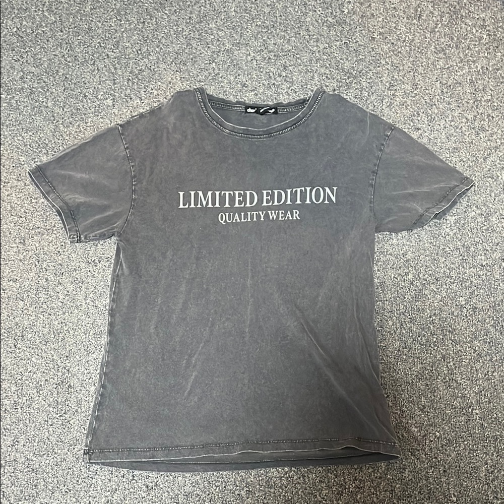 Charlotte Russe Gray Short Sleeve Tee Casual Cotton